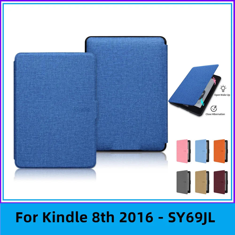 Solid Smart Cover for Kindle 8th SY69JL Generation 2016 Release Auto Sleep Wake Case for Kindle 8th 2016 Release Ebook Shell