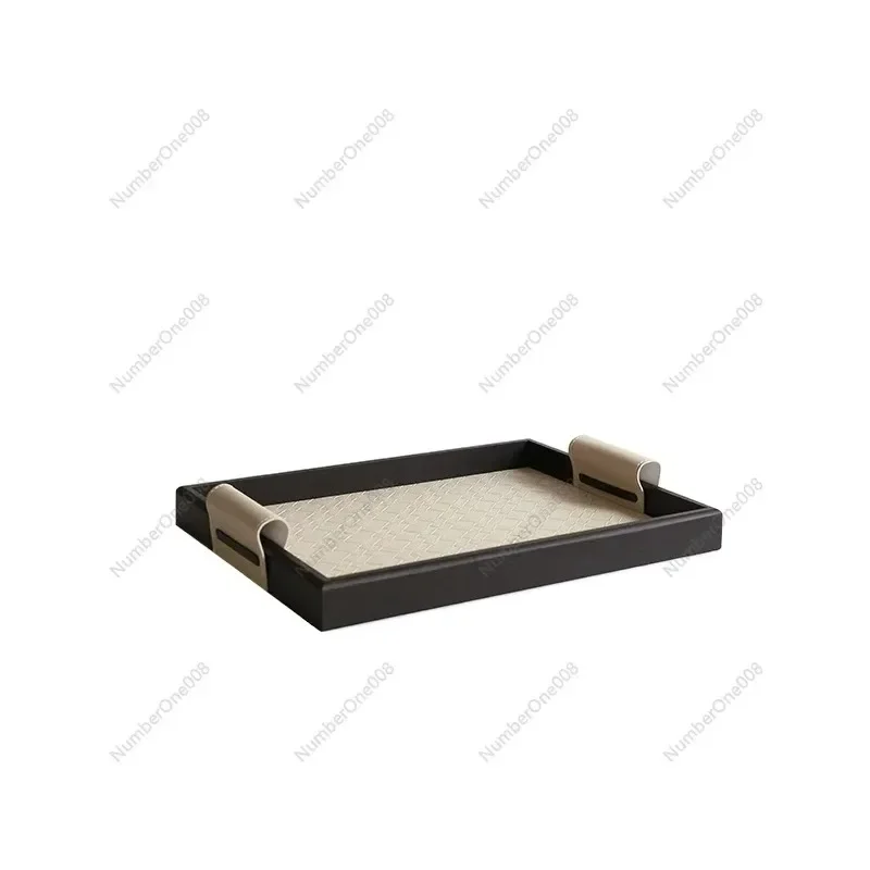 

French Light Luxury Entrance Storage Tray, Leather Aromatherapy Tray for Home Decor, Decorative Catchall Organizer