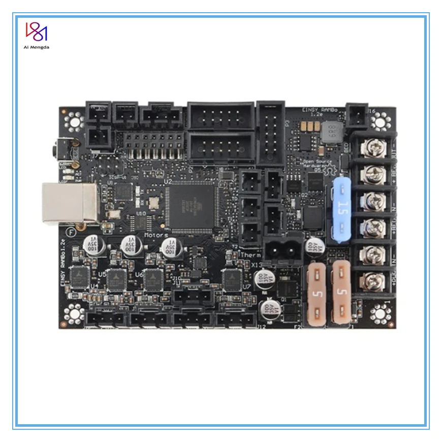 Einsy Rambo 1.2e Mainboard For Prusa i3 MK3 MK3S 3D printer TMC2130 Stepper  Drivers SPI 4 Mosfet Switched Outputs