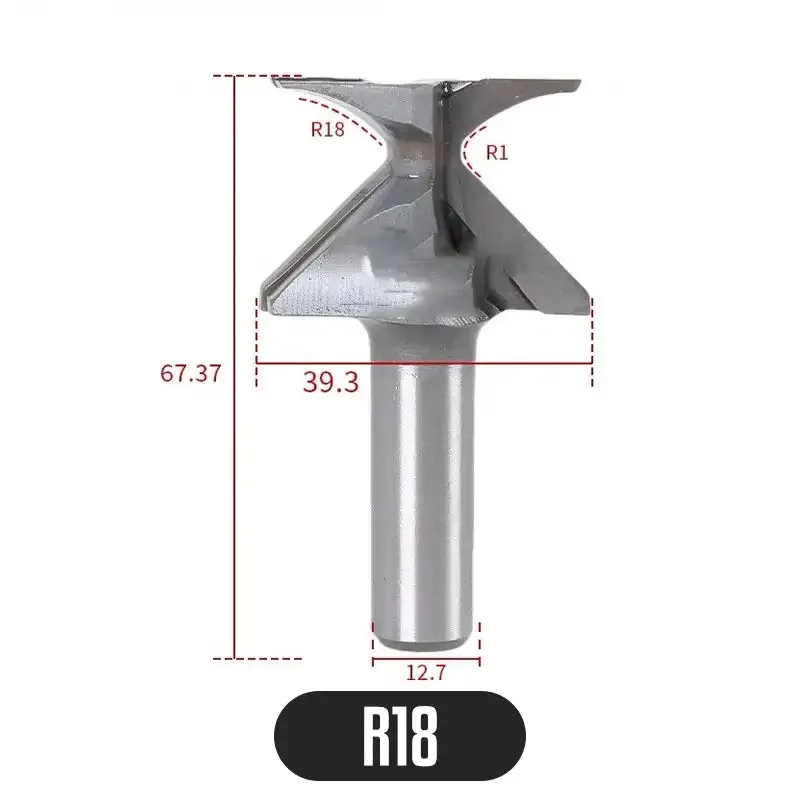 

R18/R30 1/2-дюймовый хвостовик, деревообрабатывающая фреза, фреза с двойной канавкой, фреза для дерева, ручные инструменты, деревообрабатывающий инструмент