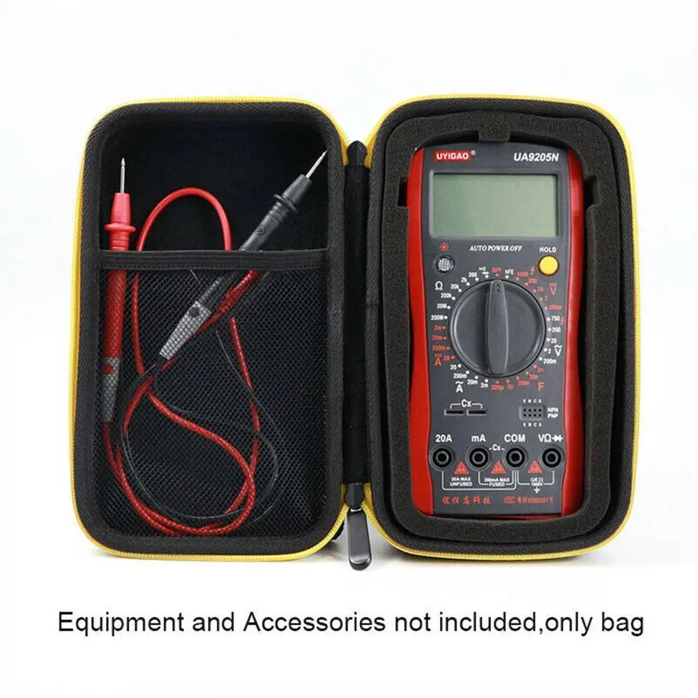 Imagem -03 - Eva Preto Estojo Rígido Armazenamento à Prova de Choque à Prova Dshockproof Água Levar Bolso Digital com Malha para Proteger o Bolsa F117c F17b Multímetro