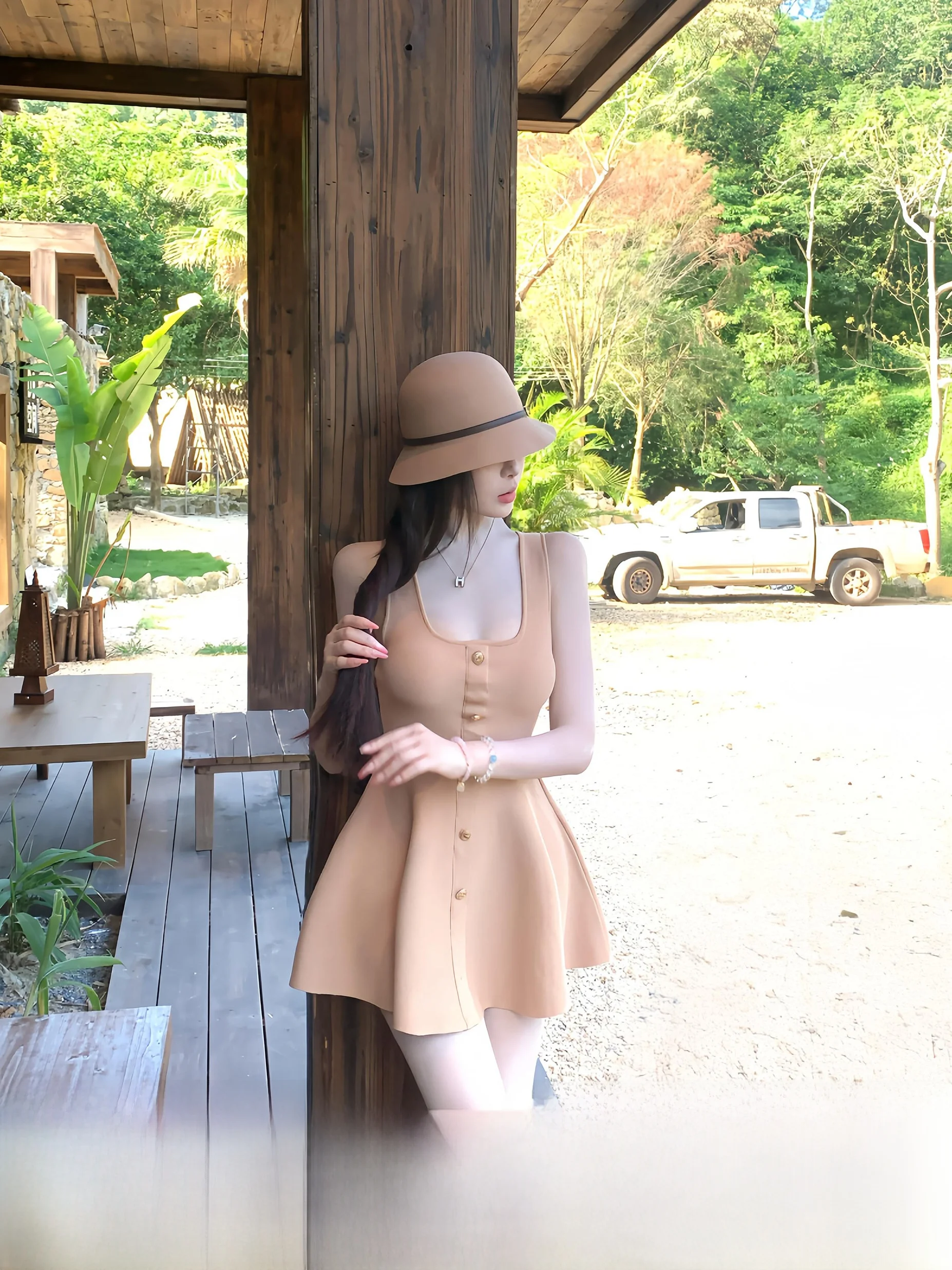 

Swan Knitted Strap Dr Women's Slim Fit A-Line Skirt Pure Desire Personali Dr Autumn Winter New Sle Chinese Elastic ...