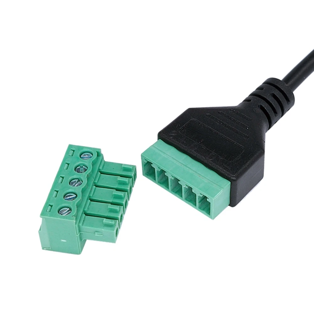 USB 2.0 Female B Micro usb mini usb Type-C Male to 5 Pin Female Bolt Screw Connector with Shield Terminal Plug Adapter Ca