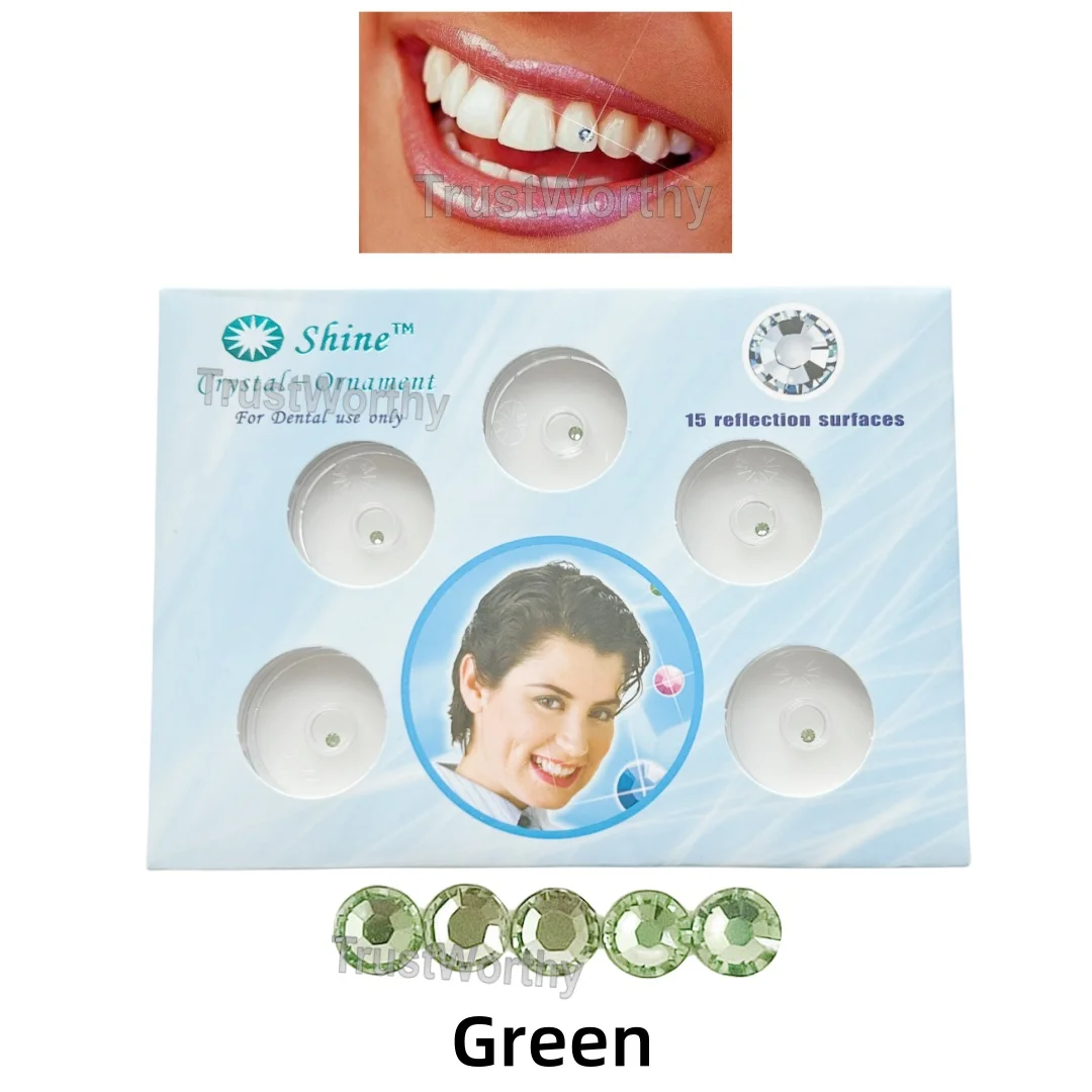 

Green Dental Oral Teeth Diamond Tooth Gems Crystal Ornaments Jewelry 2.0mm