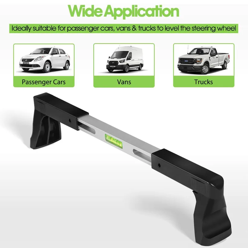 Steering Wheel Level Alignment/Bar Tool - for Passenger Cars, Vans & Trucks with Steering Wheel Internal Diameter 270mm-340mm