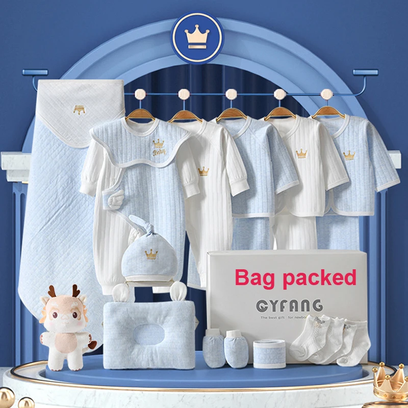 

Newborn Baby Clothing 15/18/20 Pieces/0-3Months 100%Cotton Kids Clothes Suit Unisex Infant Boys Girls Clothing Set Without Box