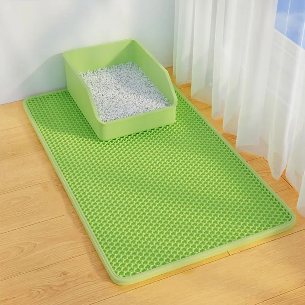 EVA Double Layer Cat Litter Mat Anti-Splashing Waterproof Cat Scratch Pad Wear Resistant Urine Proof Pet Litter Box Pad for Home