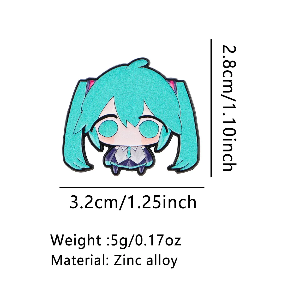 Anime Girl Q Version Enamel Pins Kawaii Virtual Singer Brooches Backpack Hat Clothes Badge Decoration Fans Collection Gift image 6