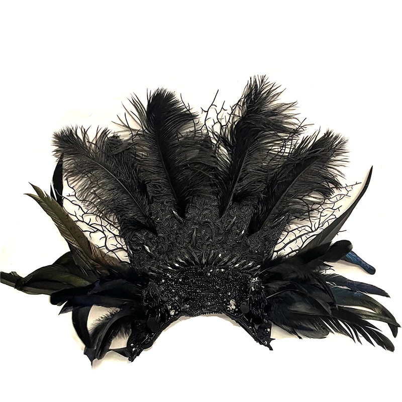 

Retro Exaggerated Feather Shadow Accessories Show Headdress wedding decoration christmas christmas