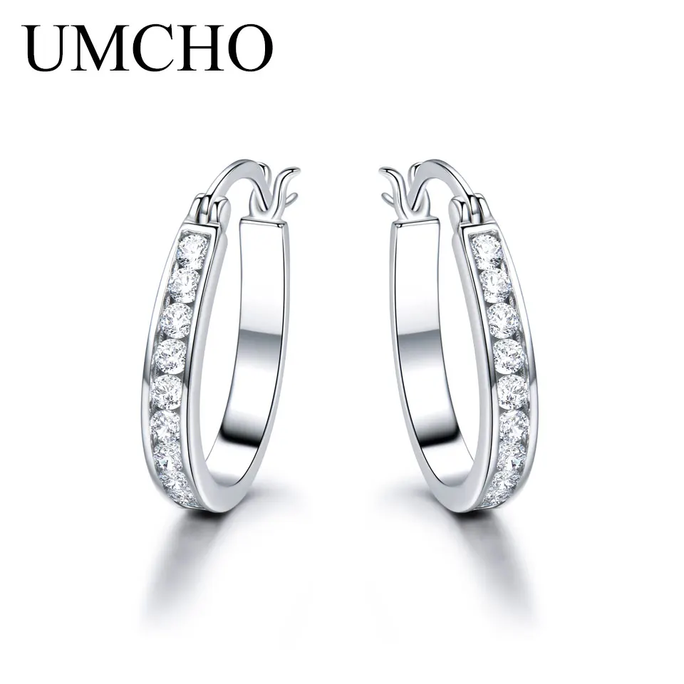 

UMCHO 925 Sterling Silver Clip Earrings For Women Gemstone Wedding Engagement Anniversary Party Valentine Gift Fine Jewelry