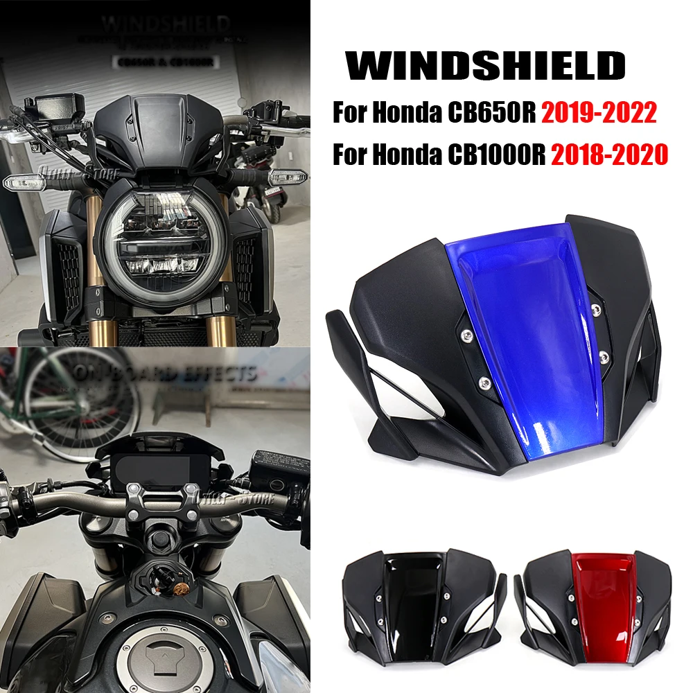 

New CB 650R Motorcycle Windshield Front windscreen Visor Wind Deflector For HONDA CB1000R 2018 -2020 CB650R 2019 2020 2021 2022