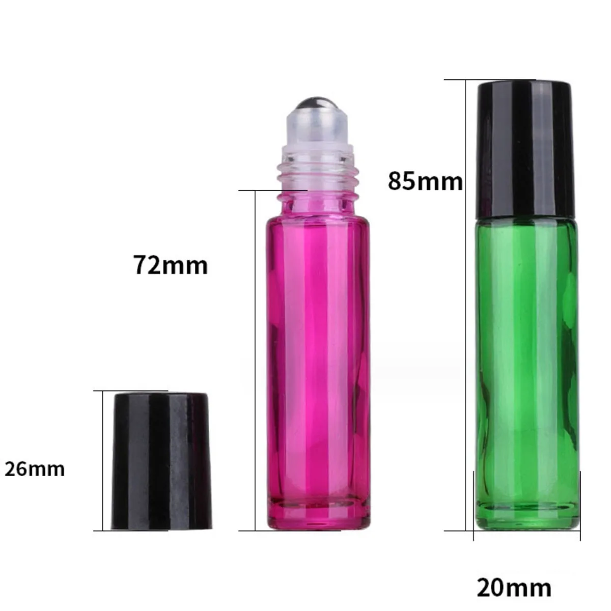 1X 10X 5ML 10ML rotolo di vetro opaco smerigliato su bottiglia di oli essenziali Roller Ball fiale per profumo aromaterapia viaggio riutilizzabile