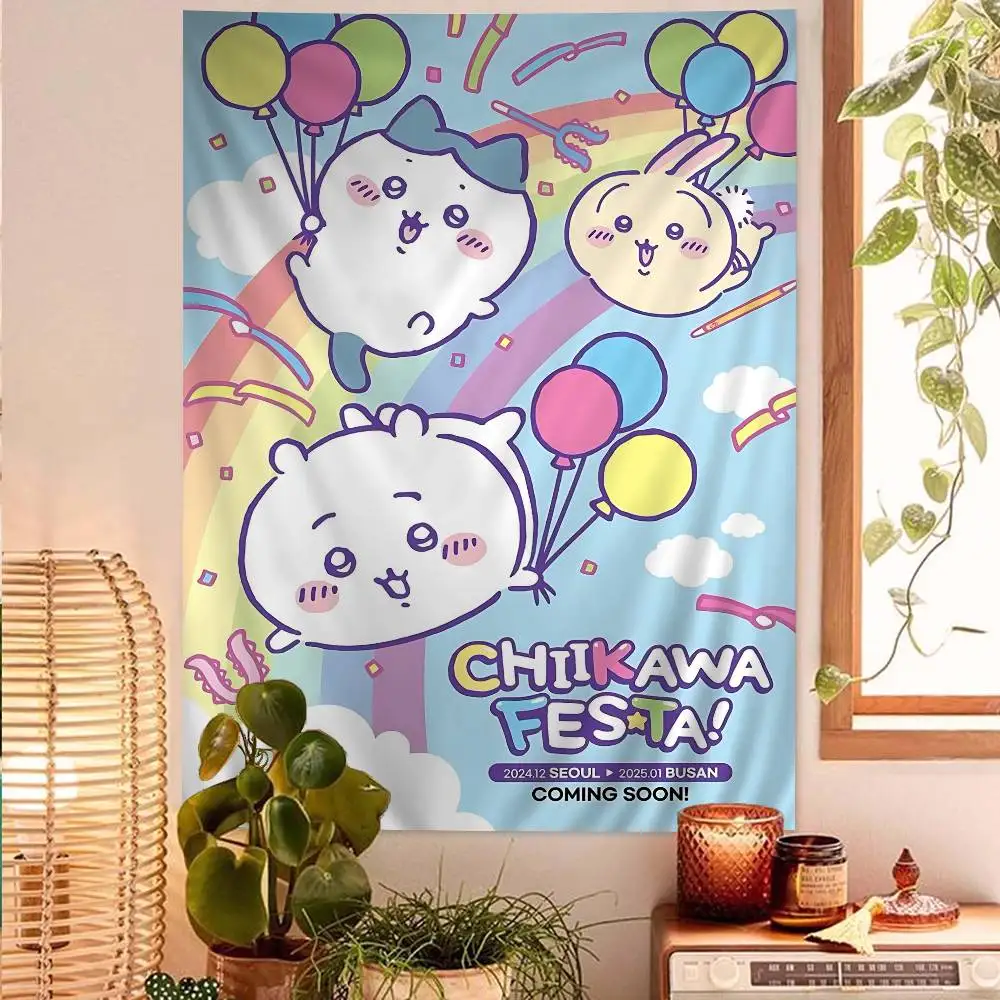 Japan Anime C-Chiikawa DIY Wall Tapestry for Living Room Home Dorm Decor Wall Art Decor