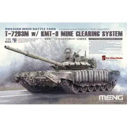 Meng Model TS-053 1/35 Russian MBT T-72B3M w/KMT-8 Mine Clearing System - Scale Model Kit