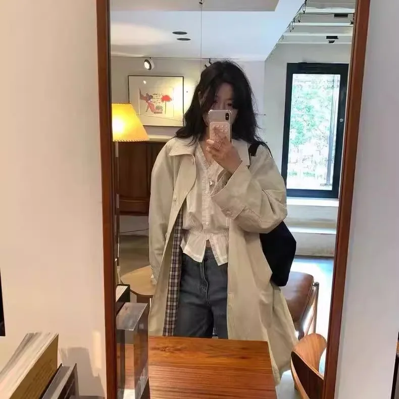 Sweet Fre Sle Button up V Ne Bubble Sve irt Baumwollmaterial Loose Fit UV-Schutz ort Sve Pure Color