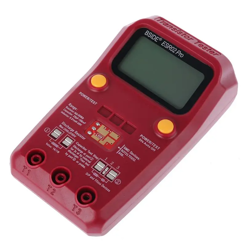 ESR02 Pro Digital Transistor Tester Inductor Capacitor Meter LCD Multimeter Transistor Tester for Diode Triode Drop Shipping