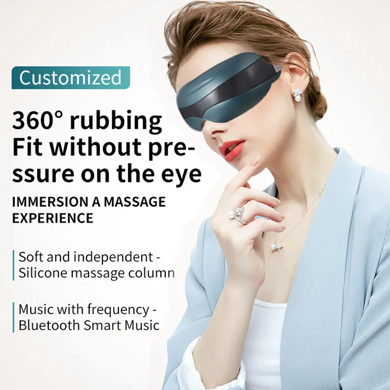 English visual eye protection device 16 heads multi-point vibration eye massager Bluetooth music charging cross-border