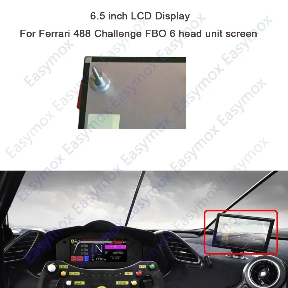 6.5 Inch LCD Display For Ferrari 488 Challenge Evo 2019 Navigation GPS Repair