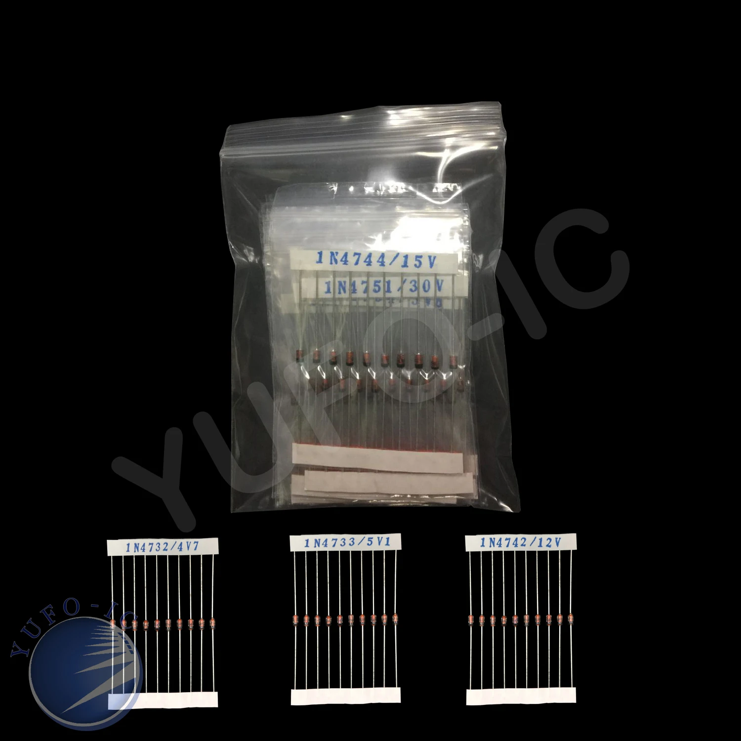 28Values*10pcs=280pc 1W Zener Diode Kit 3.3V-47V Sample 1n4742a 1n4756a Assorted IN4728A 4729A 4730A 4731A 4732A 4733A 4734A