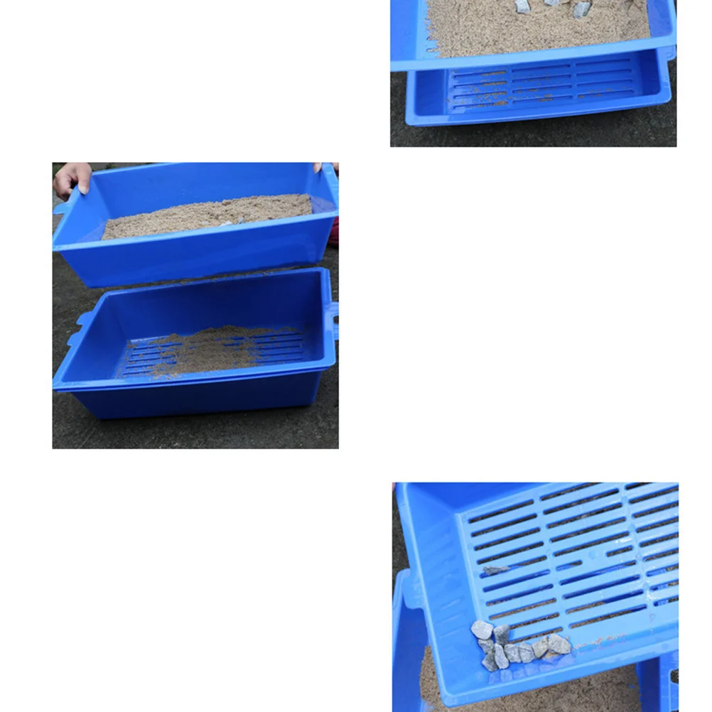 

1Pcs Cat Litter Box Durable Ecofriendly Material Easy Clean Spill Prevention Design Blue Pet Supplies Cat Litter Box