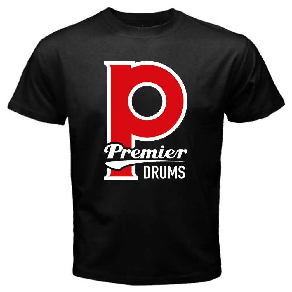 Premier Drums P Badge Cymbals Men's Black T Shirt Size S to 5XL