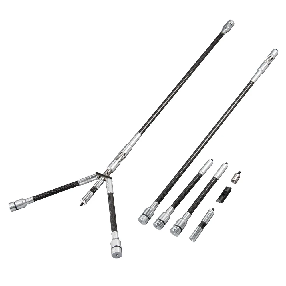 

TOPOINT ARCHERY 3k Pure Carbon Rods Stabilizer Combo PR602, for Compound and Recurve Bow Target Shooting