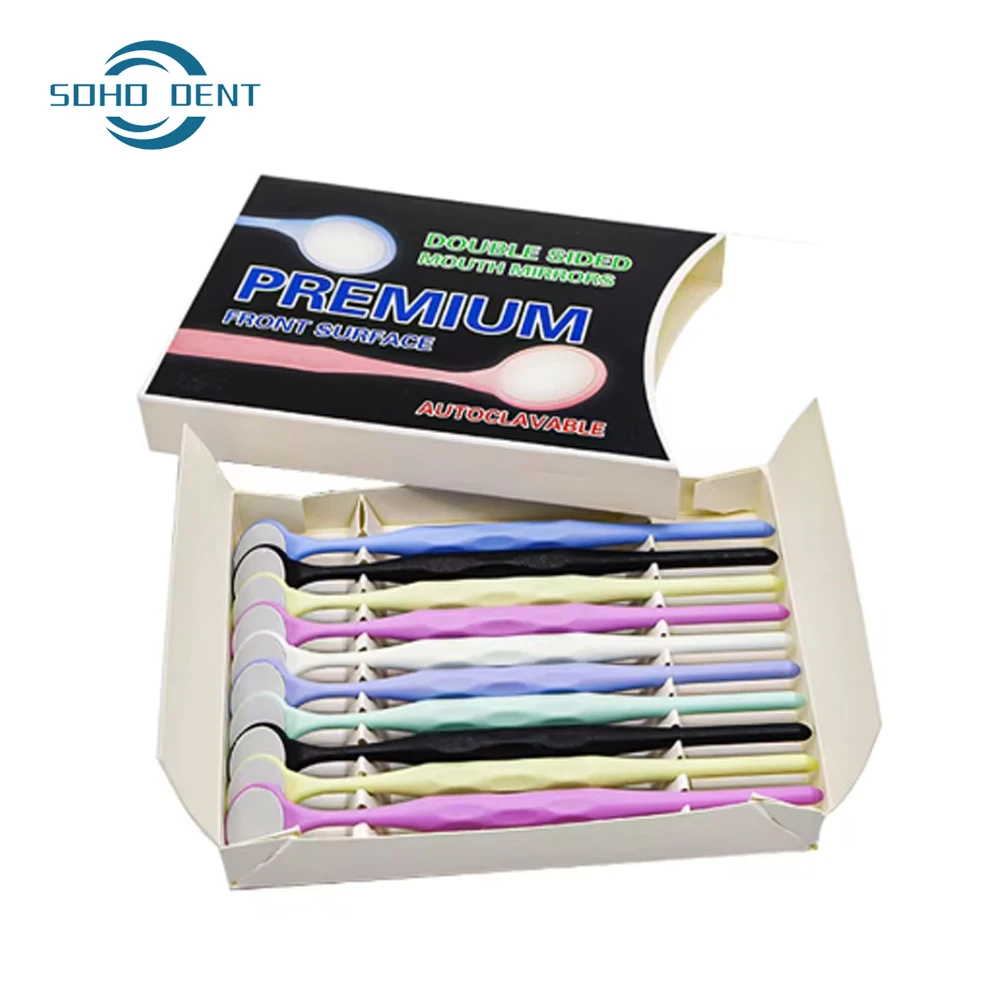 

Стоматологические двухсторонние зеркала для рта, зеркала для осмотра полости рта, автоклавируемые с ручкой, отбеливание зубов полости рта, стоматология