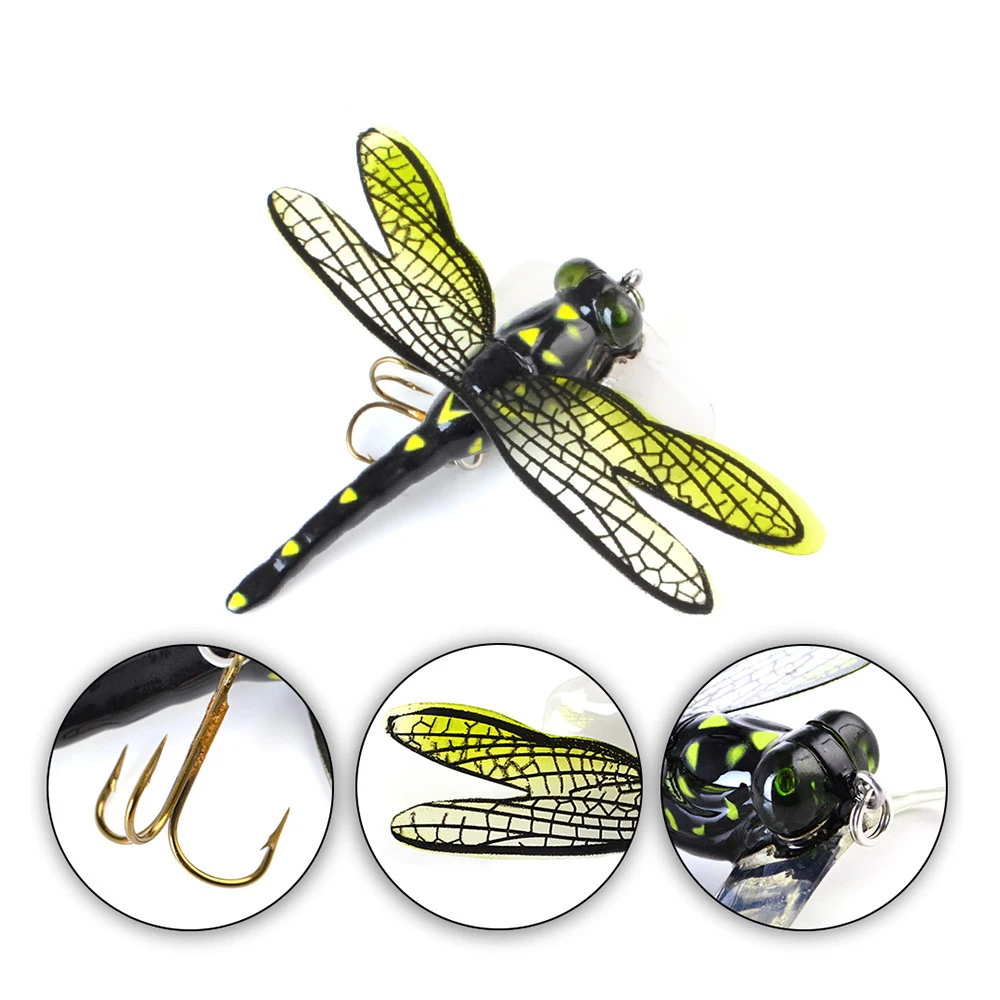 Topwater Dragonfly Dry Flies Insect Fly Fishing Lure 6G 7.5CM Trout Popper Artificial Bait Wobblers For Trolling Hard Lure