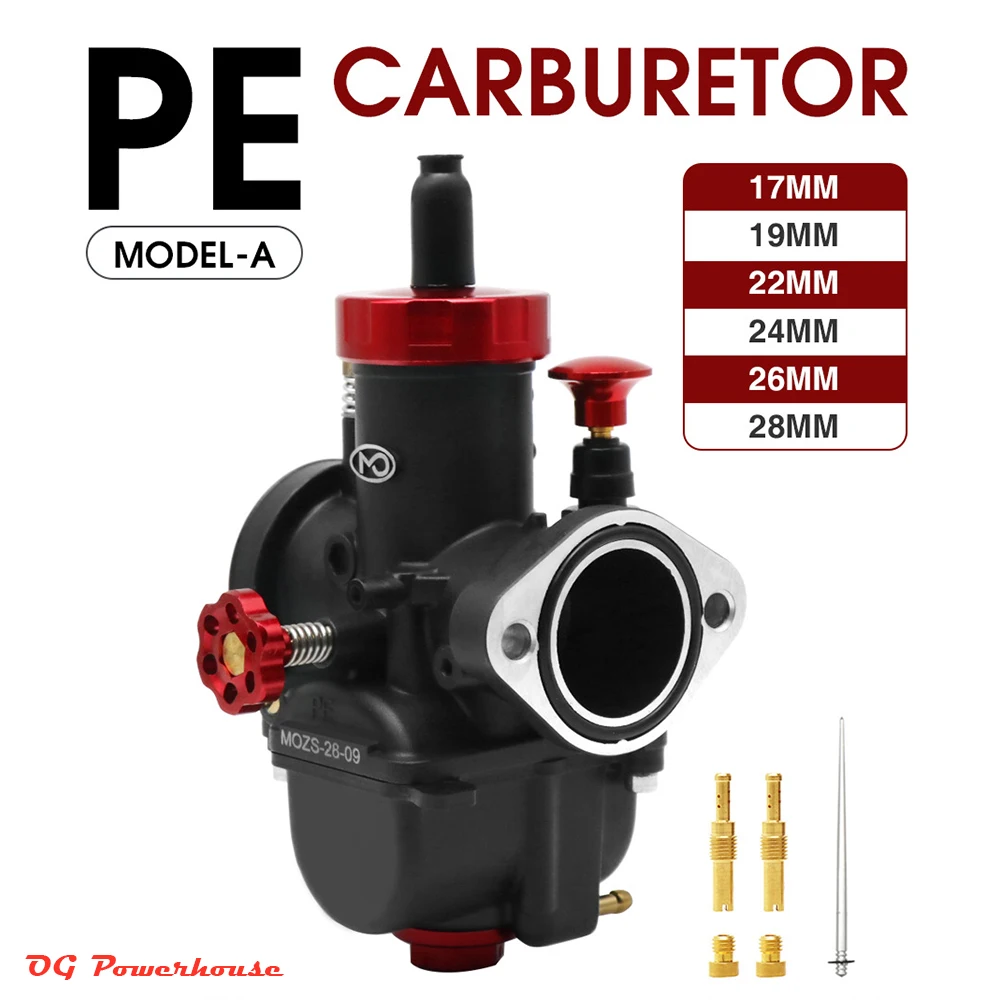 Pièces de moto PE24 PE17 19 22 26 28MM MO Carburateur de course pour ATV Quad Go Kart Dirt Bike CRF230 KLX125 YZ125 WR450 DR-Z125