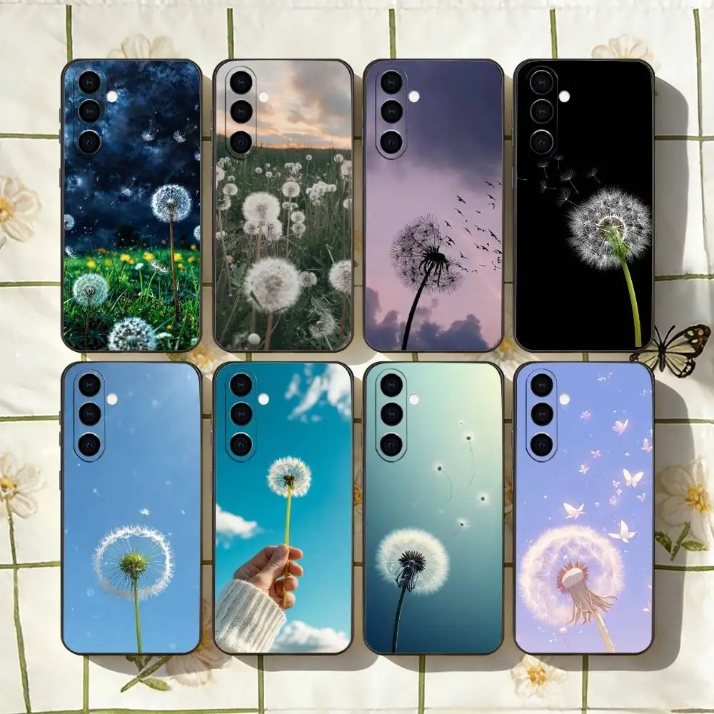 

Spring Dandelion B-Blossom Phone Case Black Silicone Soft For Samsung Galaxy A73,A72,A71,A70,A53,A52,A51