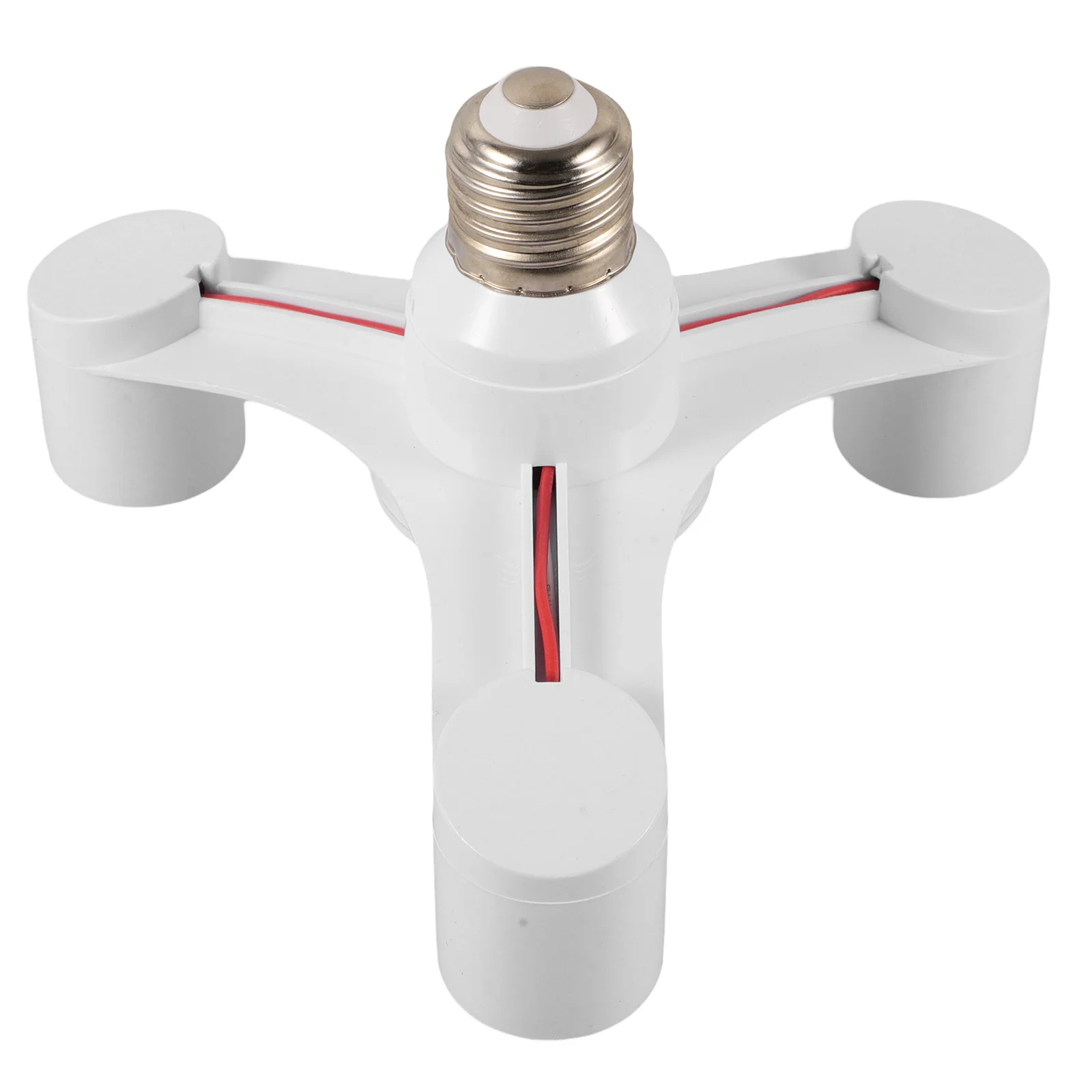 

E27 Light Socket Splitter 3 in 1 Bulb Adapter Lamp Holder Converter Durable Pbt Material DIY Easy Install for Bedroom Garage