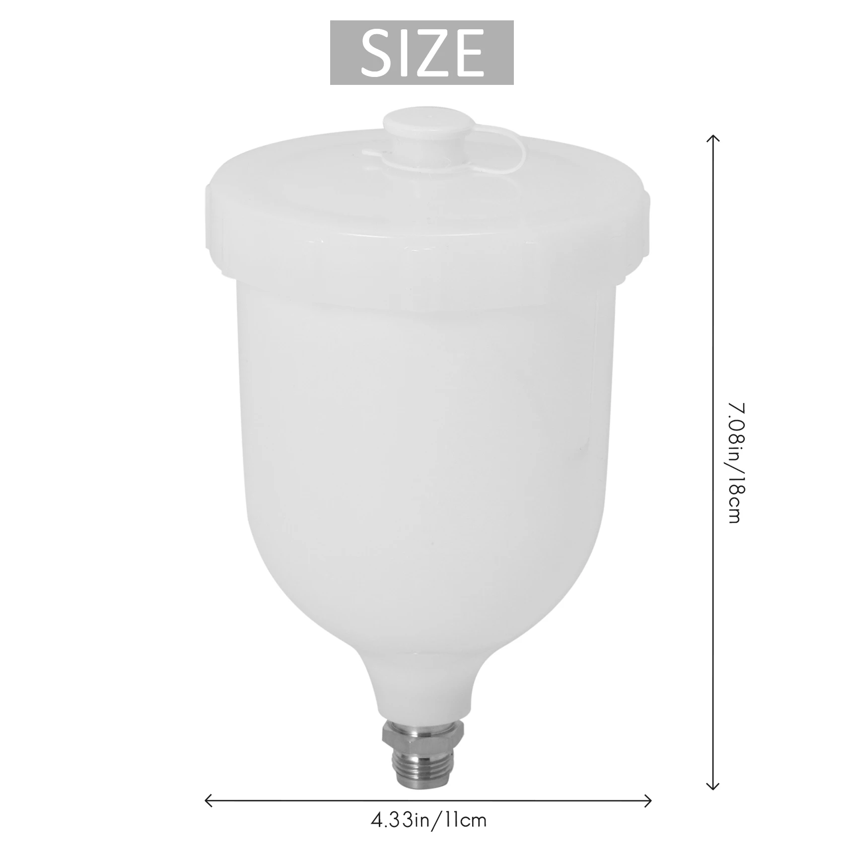Imagem -04 - Devilbiss Pistola Copo Pote de Substituição Gti Tekna Pro Flg Hidro 600ml Novo
