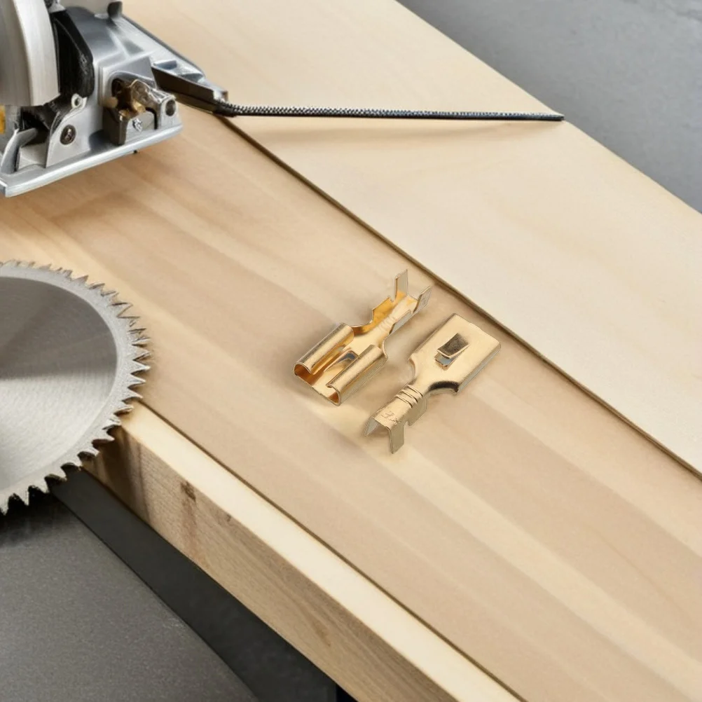 

100Pcs Audio Connectors Crimp Spade Terminals for Speaker Wire Connector Car Stereo Systems Electrical Spade Terminals Car