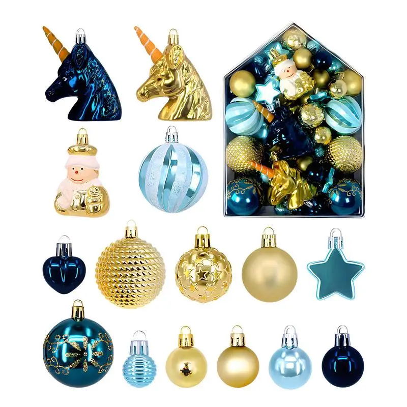 

Christmas Tree Balls Ornaments 72PCS Christmas Assorted Ornaments Tree Ornament For Party Wedding Graduation Christmas Ornaments