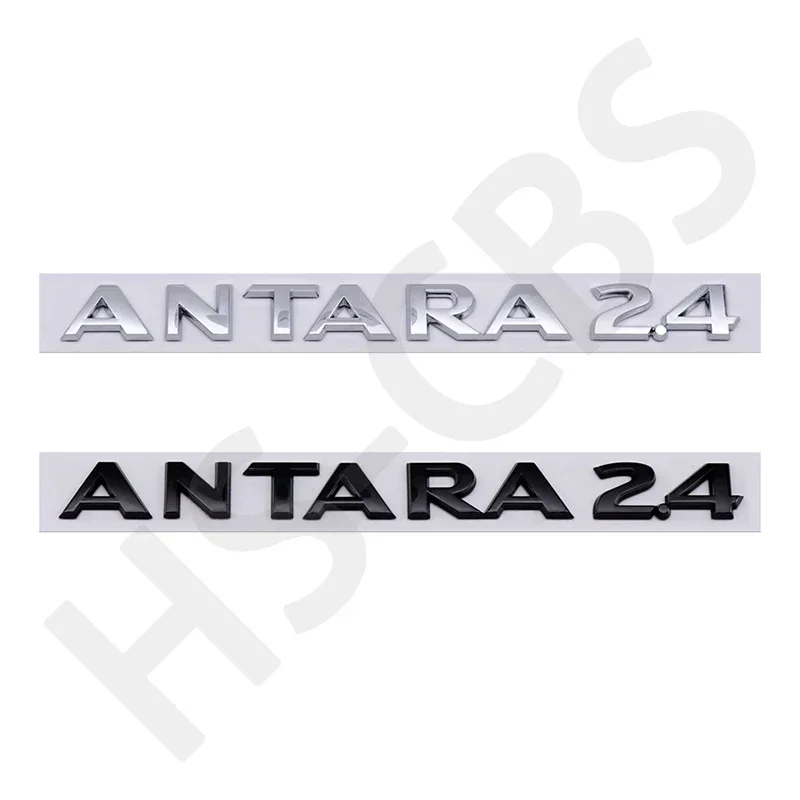 OK 1Pcs 3D ABS ANTARA 2.4 Letter Logo Rear Trunk Emblem Car Door Fender Decal Stickers Auto Tailgate Badge Car Styling Accessori
