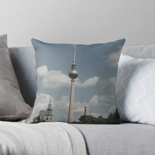

Berliner Fernsehturm Berlin Tv Tower Printing Throw Pillow Cover Hotel Car Decorative Home Throw Pillows not include One Side