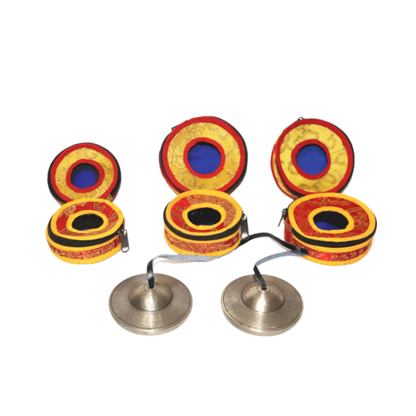 

Meditation Bell Storage Bag Handmade Nepal Style Tingsha Cymbals Pouch Durable Cotton Cloth For Yoga Bell Case Container