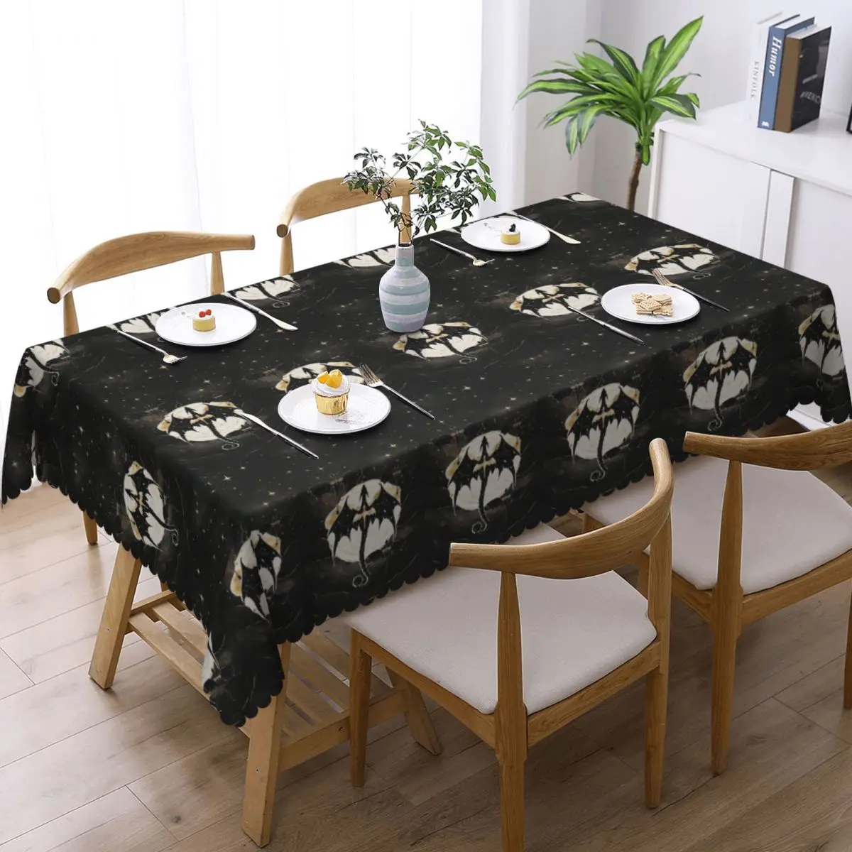 Fourth Wing Dragon Custom Rectangular Tablecloth Oilproof Table Cover for Dining Events Table Cloth