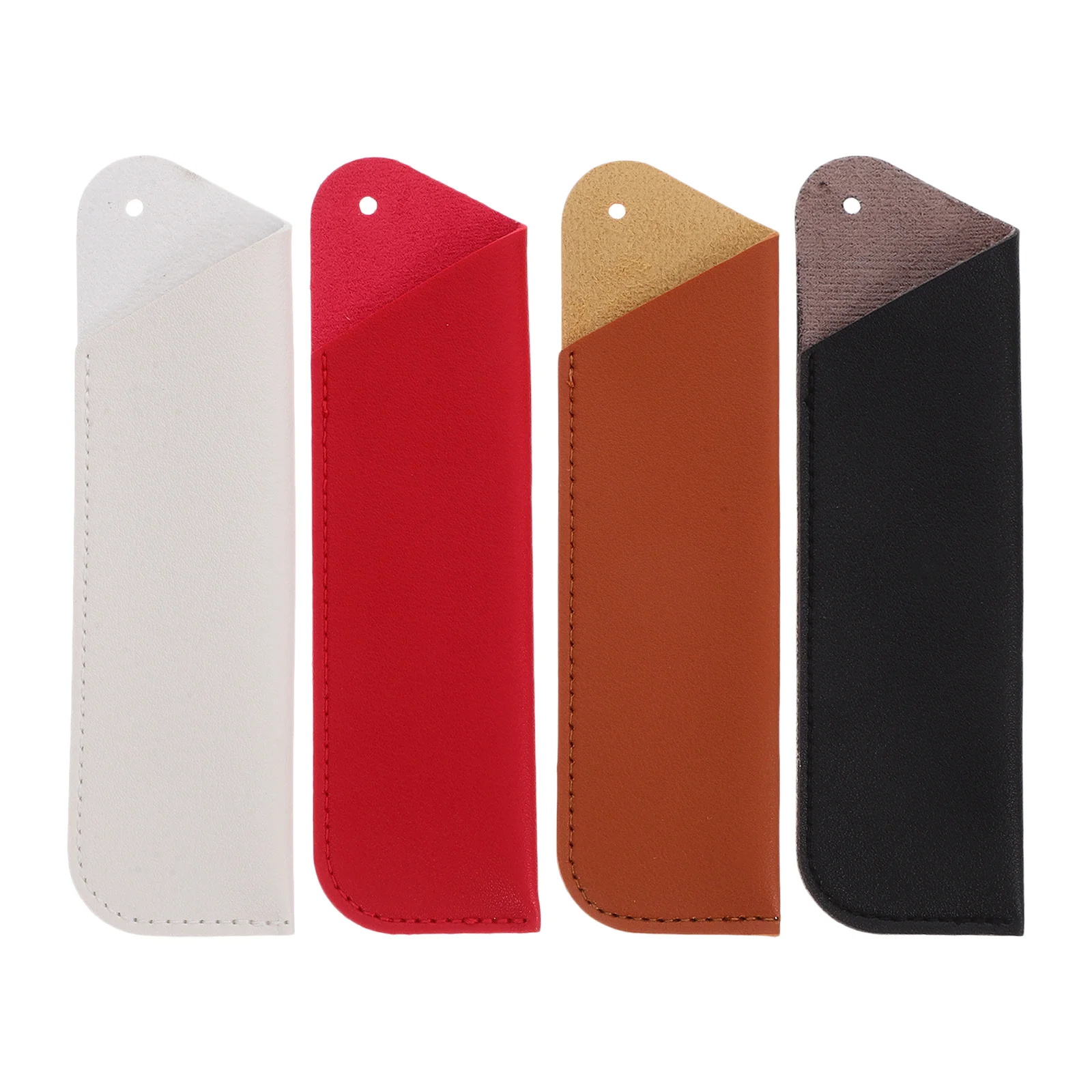 4Pcs Pencil Bag PU Protective Multi-Function Portable Large Capacity Stationery Pouch Pen Storage Case Pencil Bag