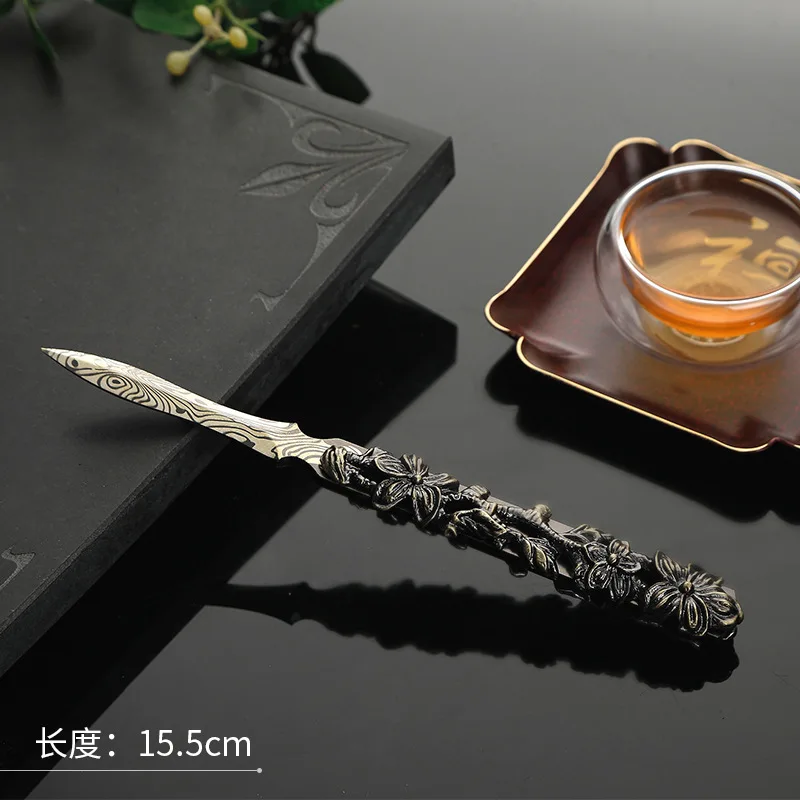 

Stainless Steel Tea Knife Cutter Kung Fu Tea Ceremony Handmade Chinese Puer Tea Knife Prying Green Tea Te Verde Chino Teaware 6