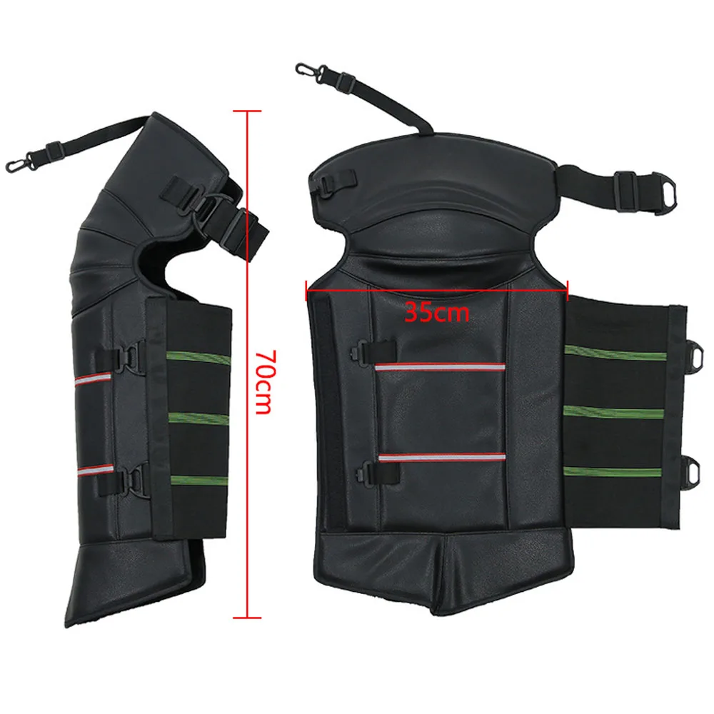 Genouillère en cuir PU coupe-vent pour moto, imperméable, pour l'extérieur, résistant au froid, accessoires de protection