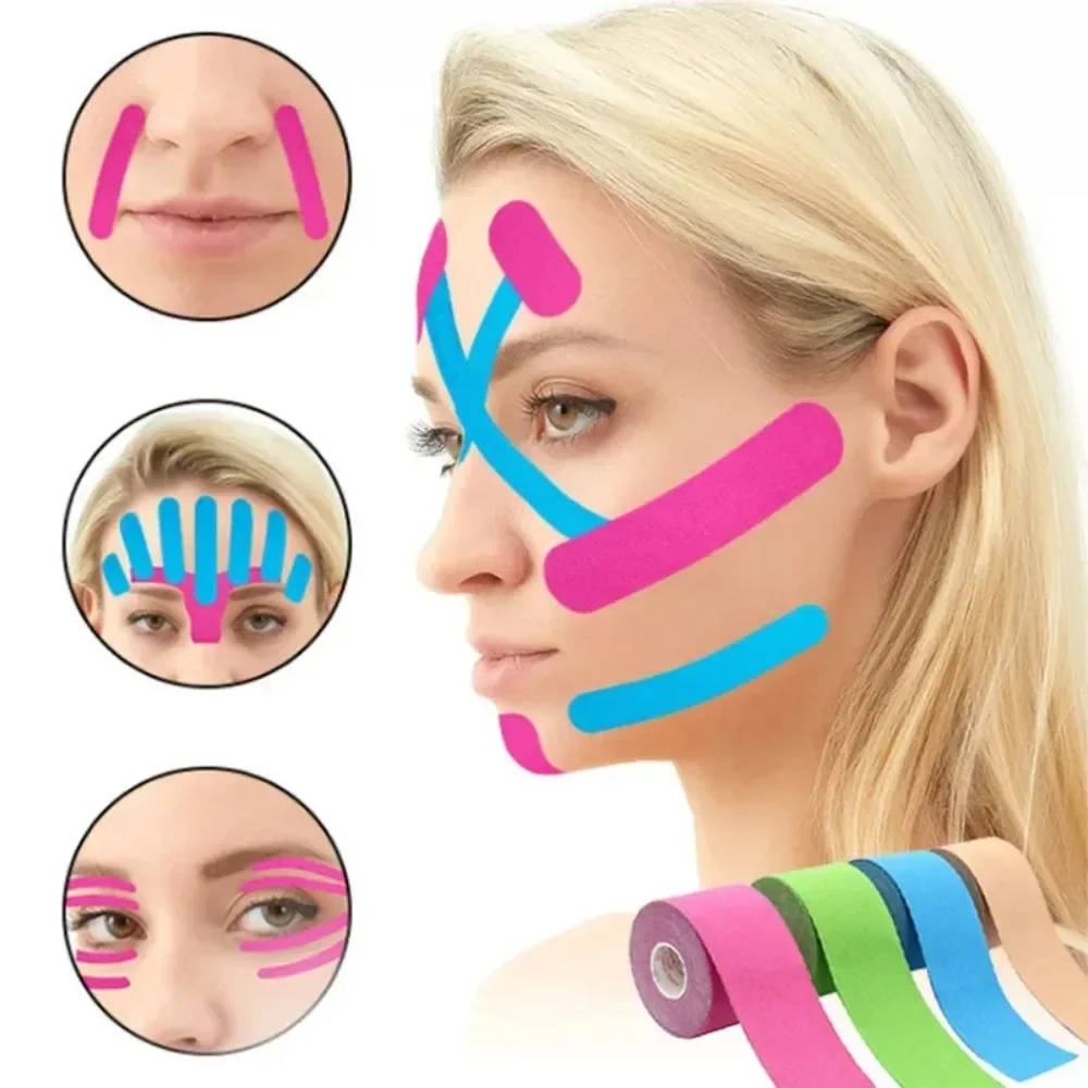 2.5CM*5M Kinesiology V Line Tape for Face Neck Eyes Lifting Wrinkle Remover Sticker Facial Skin Care Tool Protective Bandage