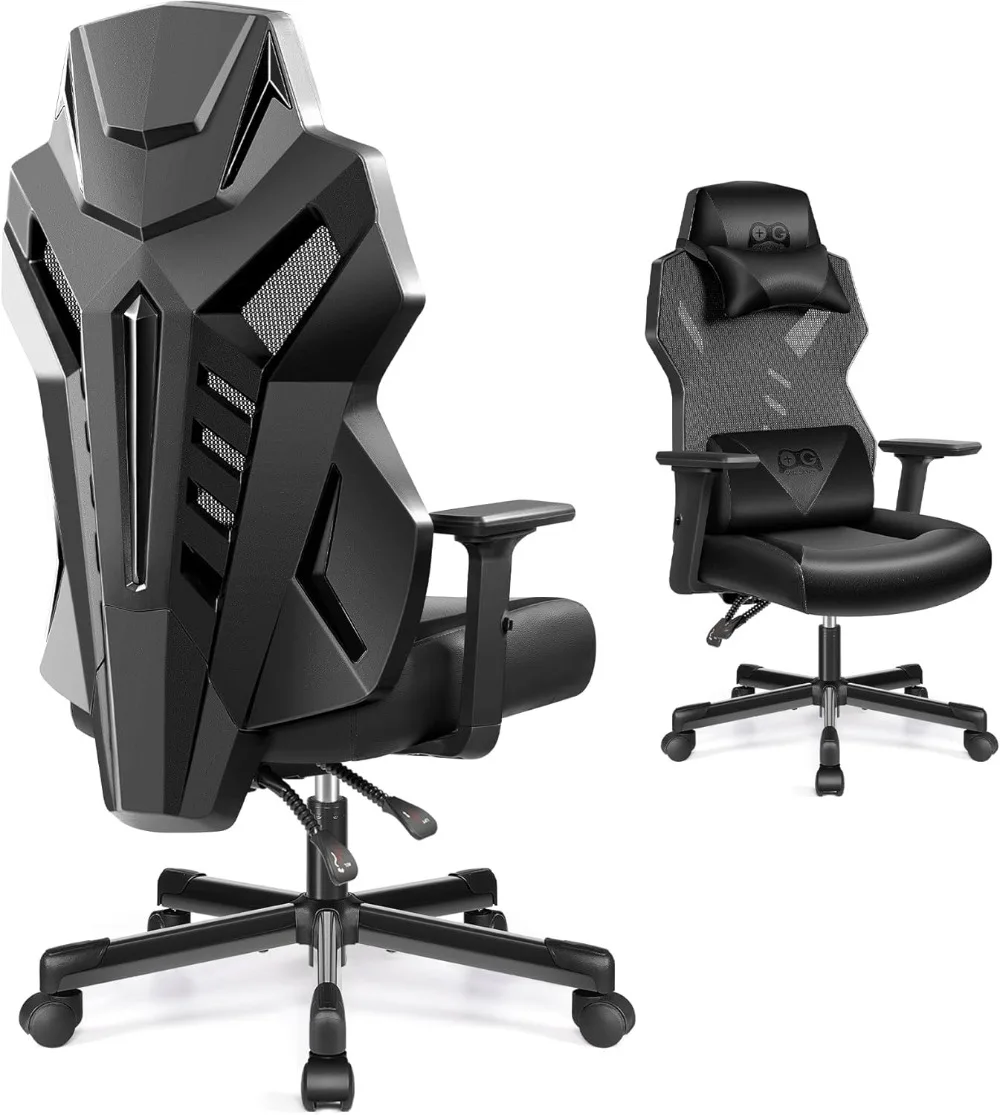 

Video Gaming Chair, Breathable Computer Racing Style Swivel Chair Adjustable Backrest Ergonomic PC with Lumbar Support Black