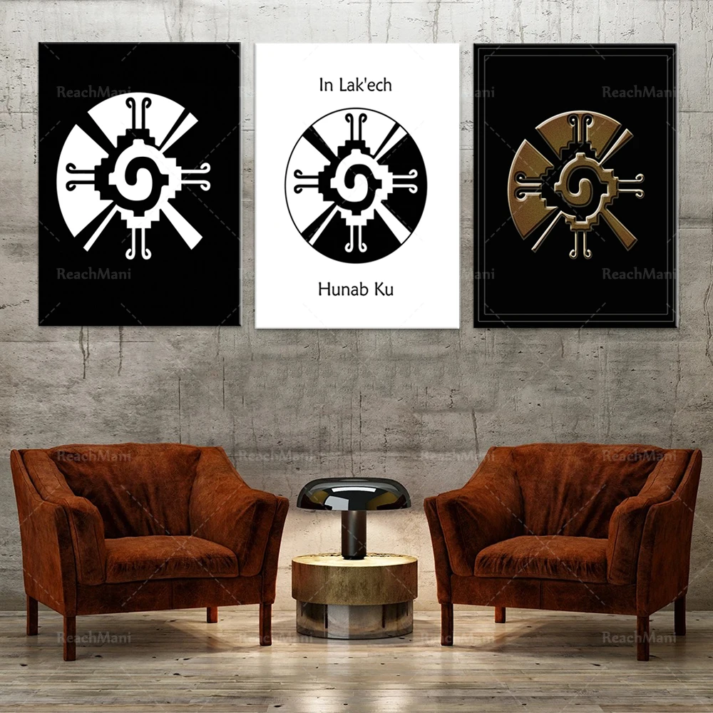 

Hunab Ku Wall Art Poster, Sacred Geometry, Dreamland, Dream Spell | Mayan Symbols | Cosmic Butterfly | Wall Art Print