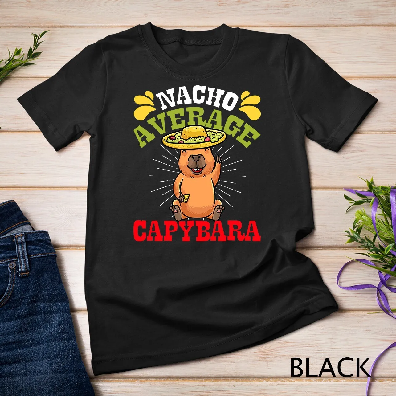 Nacho Average Capybara Cinco De Mayo Men Boys T-Shirt Unisex T-shirt