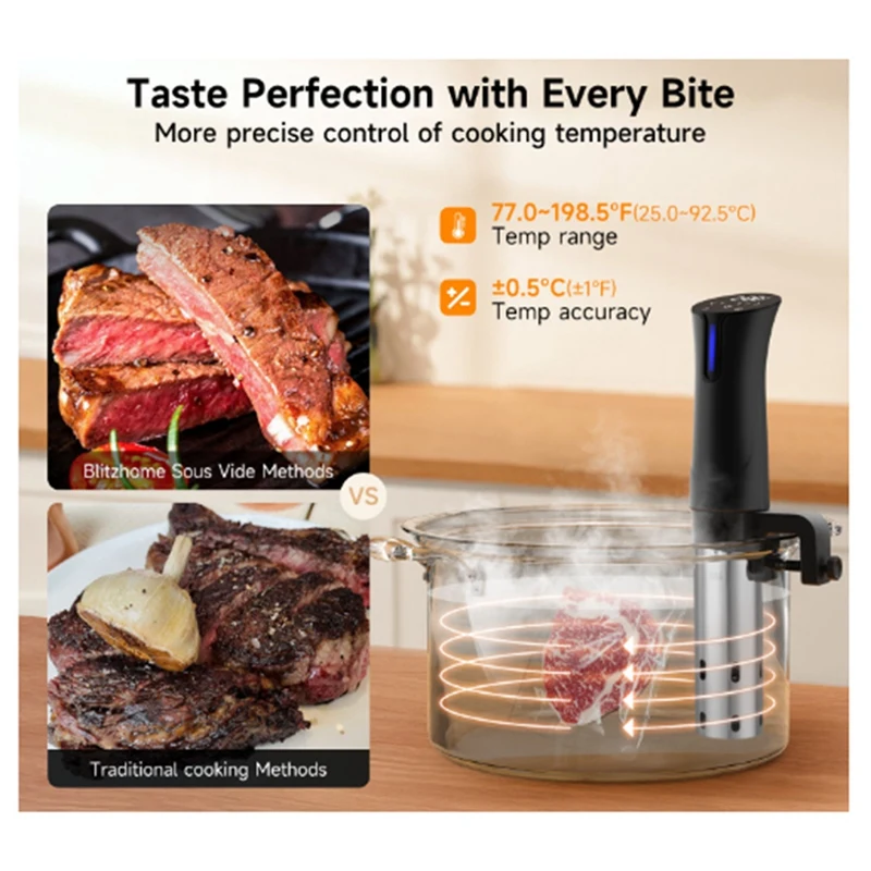 

Low Temperature Slow Cooking Steak Machine Slow Cooker Stick Vacuum Slow Cooker US Plug-ABFB
