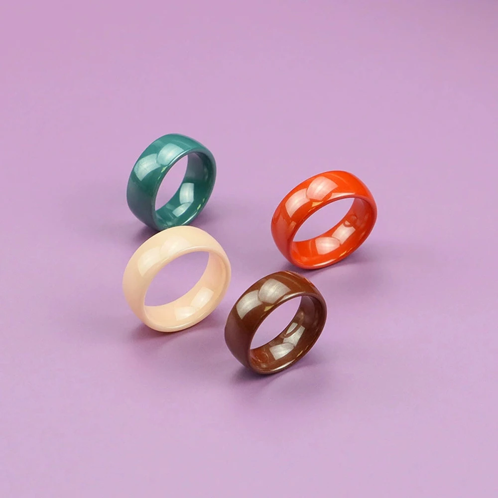 Classic 6mm Ceramic Ring For Women Couples Bands Hypoallergenic Space Ceramic Wedding Jewelry In Stock Fast Shipping