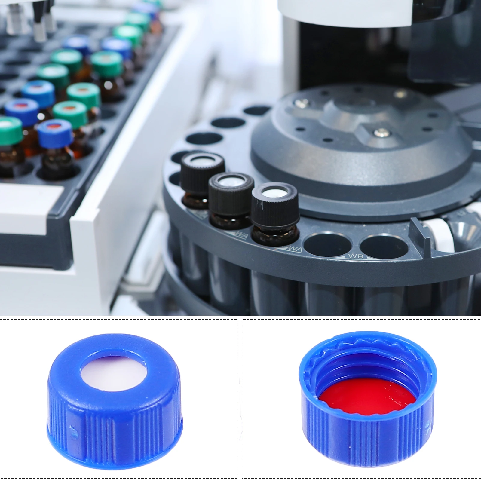 

100 Pcs Sample Jar Lids Lightweight Practical Storage Sealing Bottle Covers Plastic Vial Caps Dustproof Long Term Use