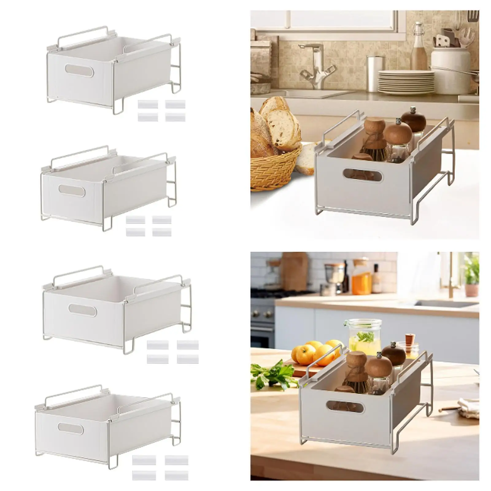 

Органайзер ниже раковины, практичный выдвижной ящик для кладовой, кухни, ванной комнаты