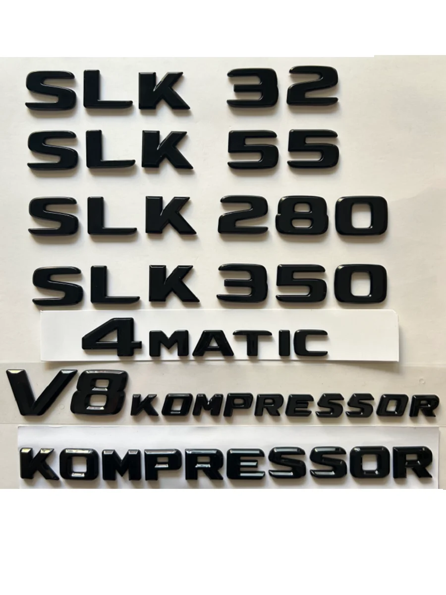 

Gloss Black SLK Class R170 R171 R172 SLK32 SLK55 SLK200 SLK230 SLK250 SLK280 SLK300 SLK320 SLK350 Emblems